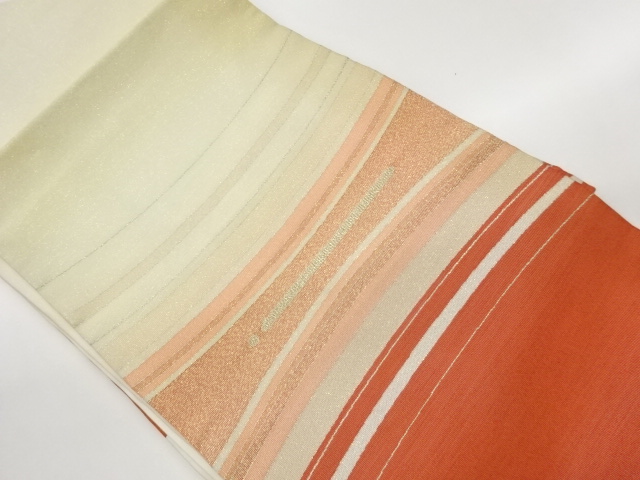 JAPANESE KIMONO / SETSUREKAWARI YOKO-DAN PATTERN ORIODASHI NAGOYA OBI